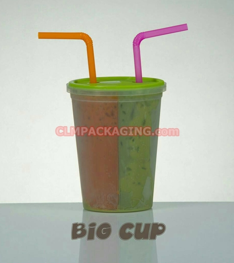 แก้วพลาสติก 30 oz. BigCup 2 ช่อง
