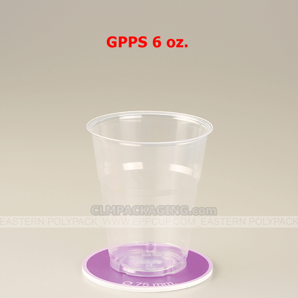 EPP แก้วพลาสติก GPPS ใส 6,7,12,16,22oz.