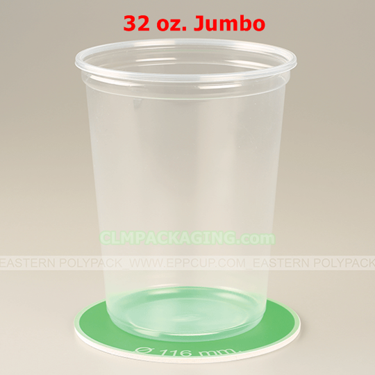 EPP แก้วพลาสติก PP ใส JUMBO 32 oz.