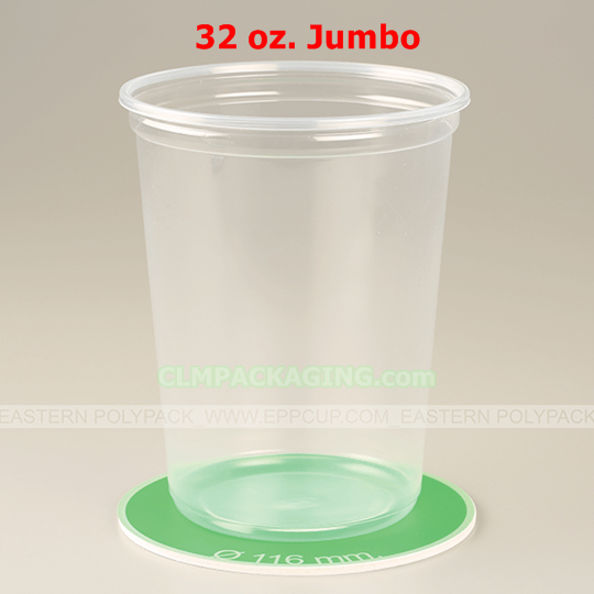 แก้วพลาสติก PP ใส JUMBO 32 oz. EICI