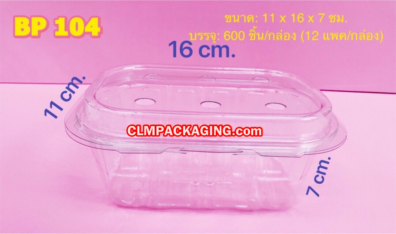กล่องใส BESTPAK BP104  ฝาเจาะ  PET