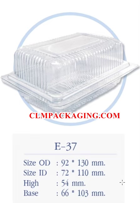 E37กล่องเค้กพลาสติกE-37 กล่องพลาสติกใส กล่องใส