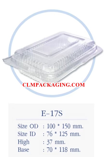 E17S กล่องเค้กพลาสติกE-17S กล่องพลาสติกใส กล่องใส  กล่องของว่าง